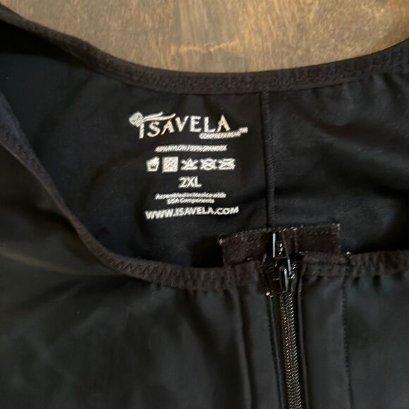 Isabela Compression Full Body Shaper black front zipper Sz- 2XL - Picture 3 of 9